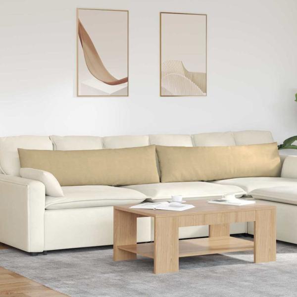 ARDEBO.de - Sofakissen 2 pcs Grau-Grün 145 x 40 cm Cordstoff