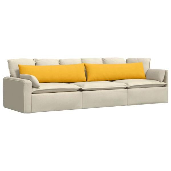 Sofakissen 2 pcs Helles Gelb 145 x 40 cm Cordstoff