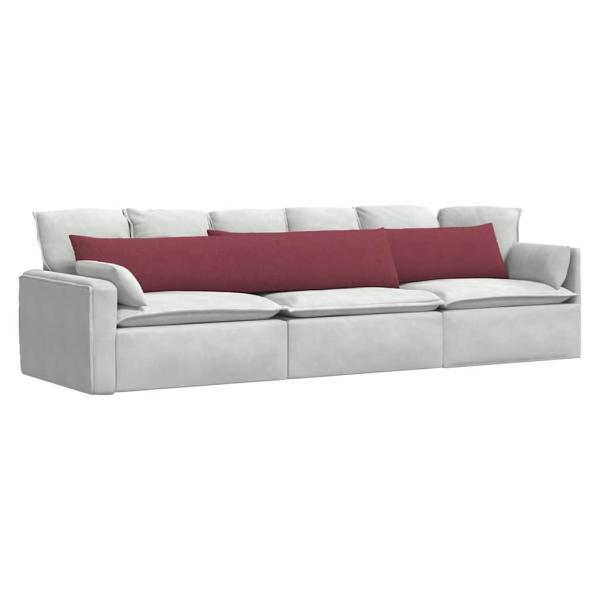 Sofakissen 2 pcs Weinrot 200 x 40 cm Stoff