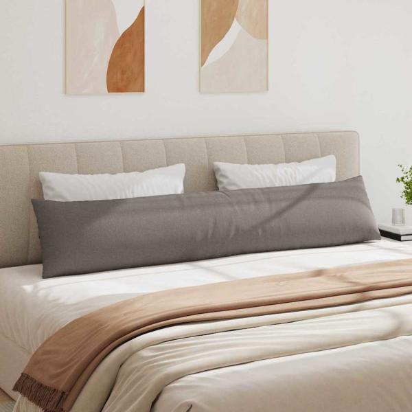 Sofakissen 2 pcs Taupe 200 x 40 cm Stoff