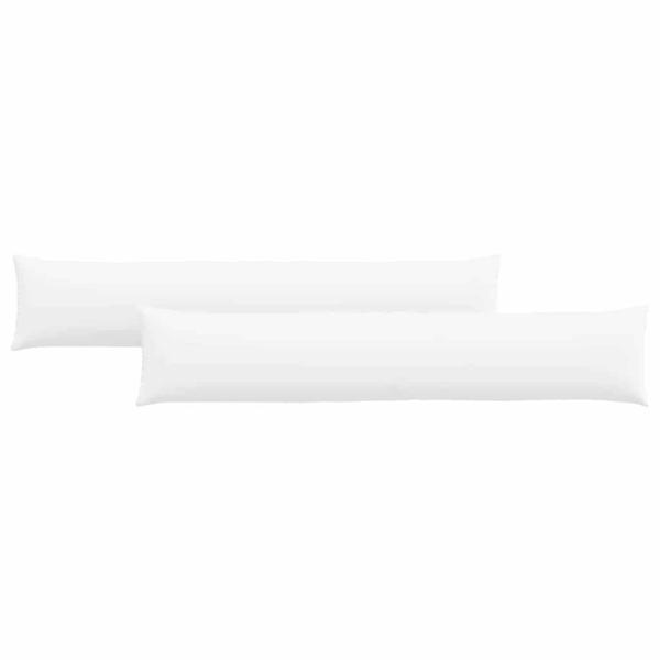 Sofakissen 2 pcs Weiß 200 x 40 cm Stoff