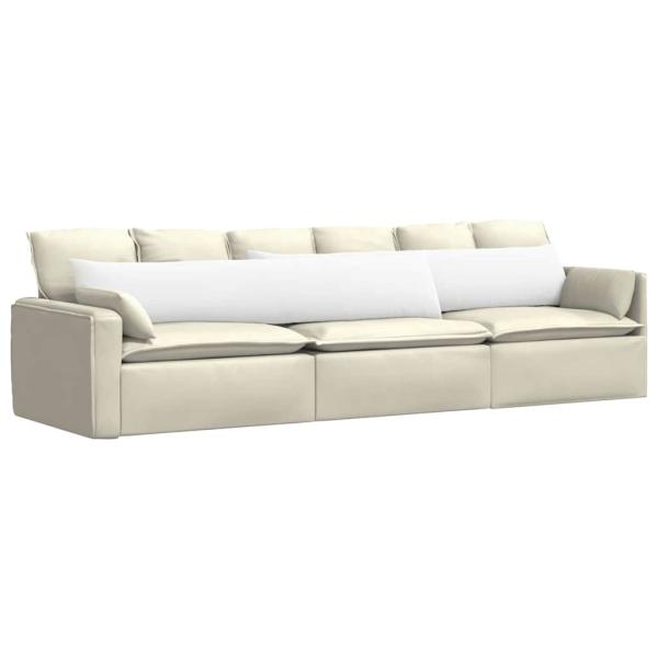 Sofakissen 2 pcs Weiß 200 x 40 cm Stoff