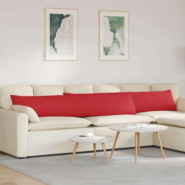 ARDEBO.de - Sofakissen 2 pcs Rot 200 x 40 cm Stoff