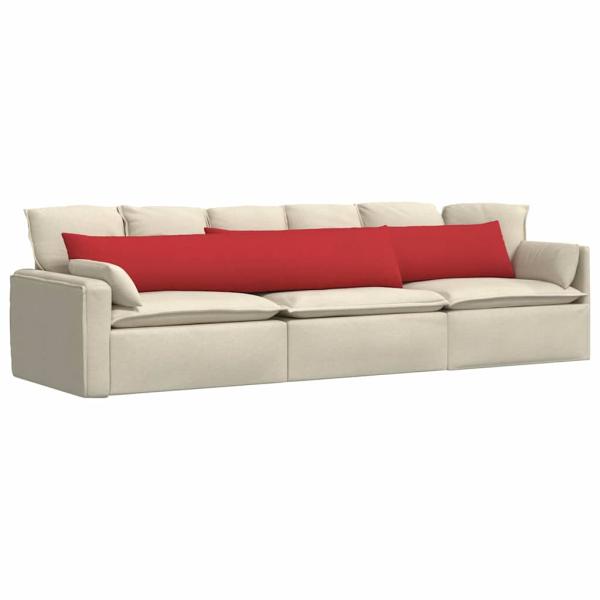 Sofakissen 2 pcs Rot 200 x 40 cm Stoff