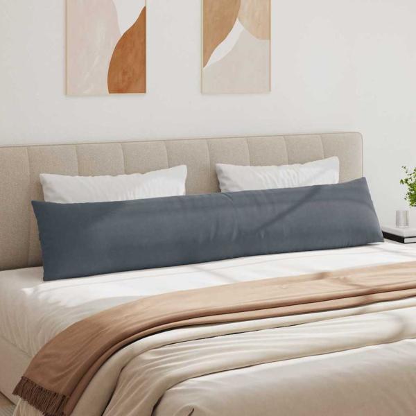 Sofakissen 2 pcs Dunkelgrau 200 x 40 cm Cordstoff