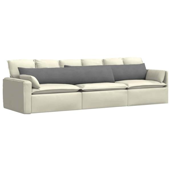 Sofa Kissen 2 pcs Dunkelgrau 200 x 40 cm Stoff