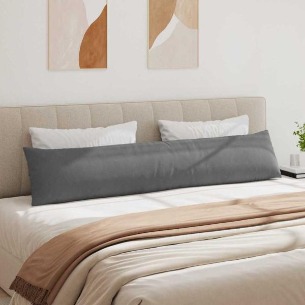 Sofa Kissen 2 pcs Dunkelgrau 200 x 40 cm Stoff