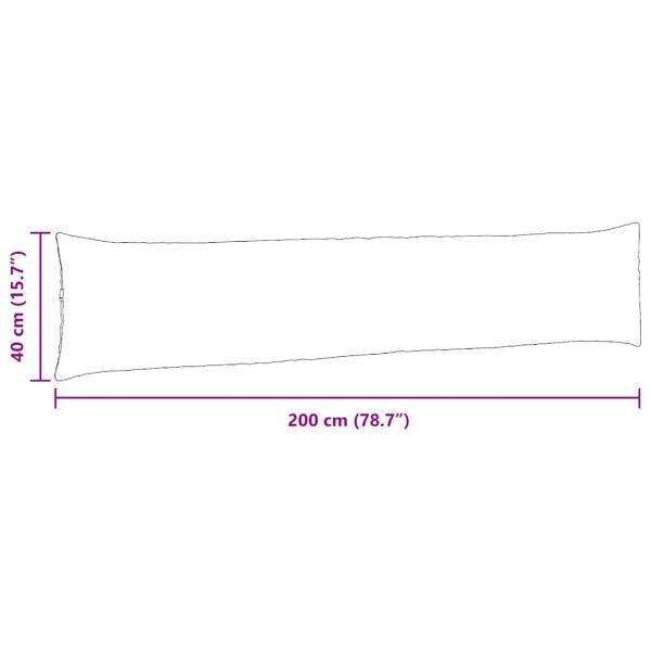 Sofakissen 2 pcs Dunkelgrau 200 x 40 cm Cordstoff