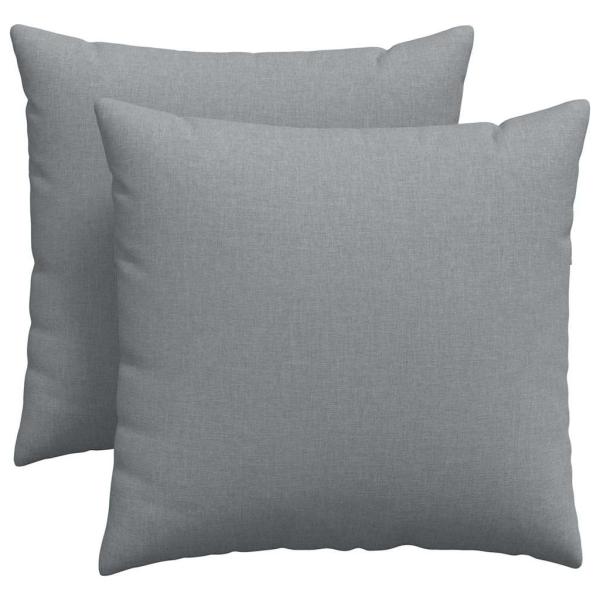 Sofakissen 2 pcs Hellgrau 45 x 45 cm Stoff