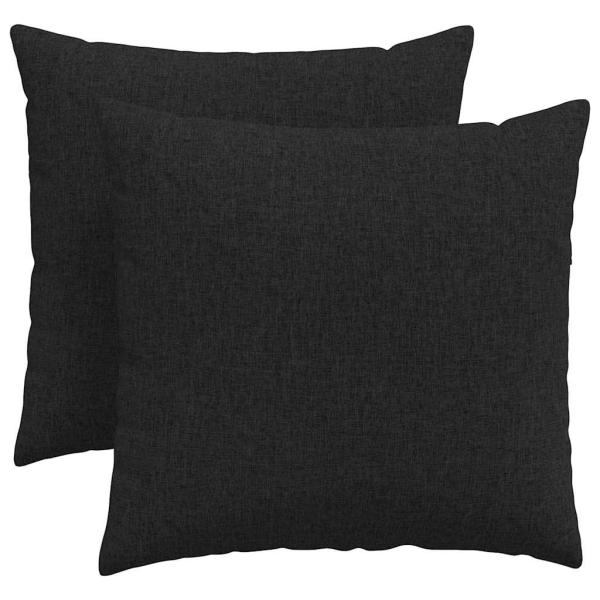 Sofakissen 2 pcs Schwarz 45 x 45 cm Stoff