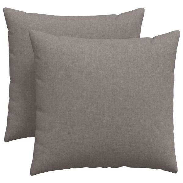 Sofakissen 2 pcs Taupe 45 x 45 cm Stoff