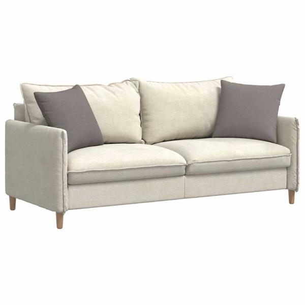 Sofakissen 2 pcs Taupe 45 x 45 cm Stoff