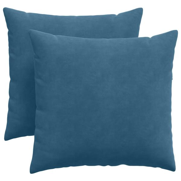 Sofakissen 2 pcs Blau 45 x 45 cm Cordstoff