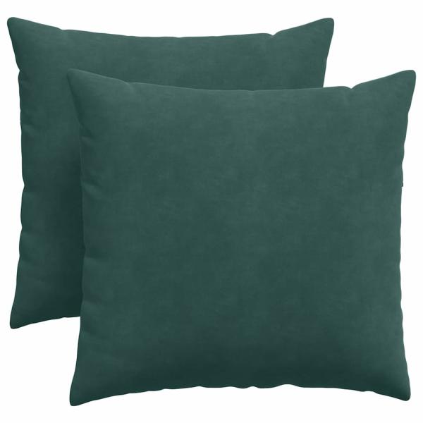 Sofakissen 2 pcs Dunkelgrün 45 x 45 cm Cordstoff