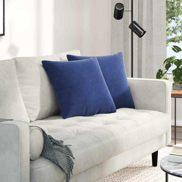 ARDEBO.de - Sofakissen 2 pcs Polizeiblau 45 x 45 cm Cordstoff