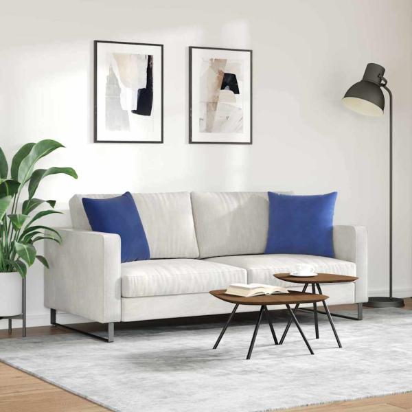 Sofakissen 2 pcs Polizeiblau 45 x 45 cm Cordstoff