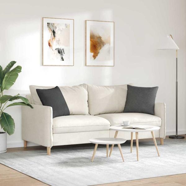 Sofakissen 2 Stück Dunkelgrau 45 x 45 cm Cordstoff