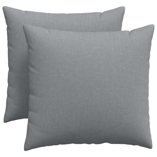 Sofakissen 2 pcs Hellgrau 50 x 50 cm Stoff