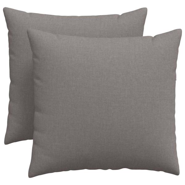 Sofakissen 2 pcs Taupe 50 x 50 cm Stoff