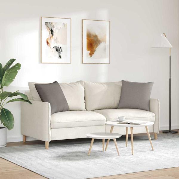 Sofakissen 2 pcs Taupe 50 x 50 cm Stoff