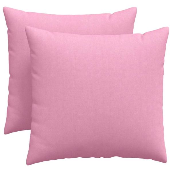 Sofakissen 2 pcs Rosa 50 x 50 cm Stoff