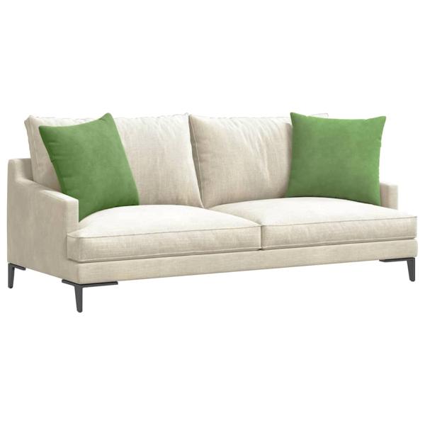 Sofakissen 2 pcs Hellgrün 50 x 50 cm Cordstoff