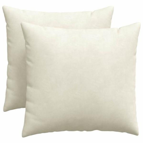 Sofakissen 2 pcs Creme 50 x 50 cm Cordstoff