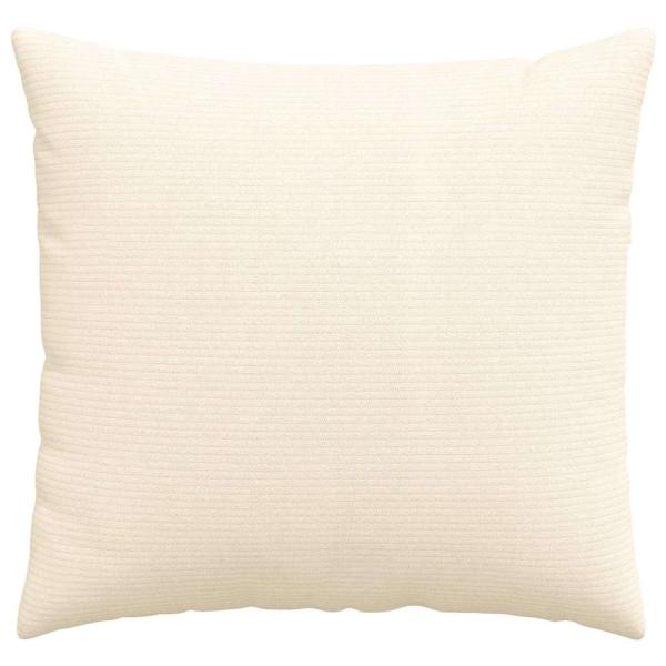 Sofakissen 2 Stück Creme 50 x 50 cm Cordstoff