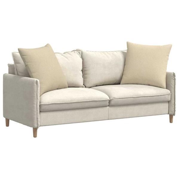 Sofakissen 2 pcs Creme 60 x 60 cm Stoff