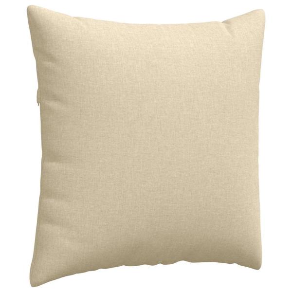 Sofakissen 2 pcs Creme 60 x 60 cm Stoff