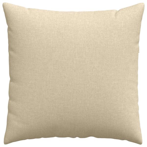 Sofakissen 2 pcs Creme 60 x 60 cm Stoff
