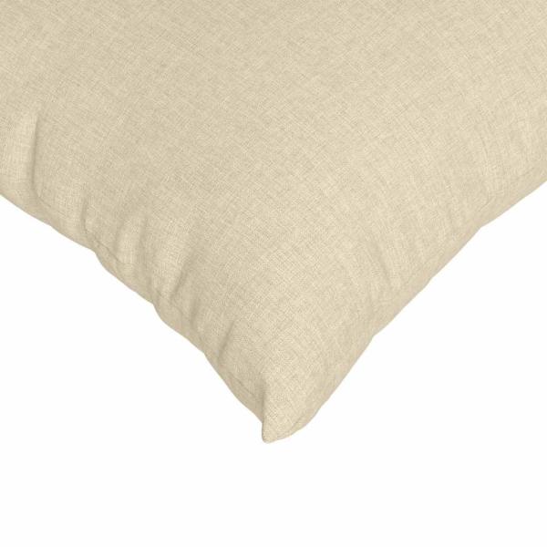 Sofakissen 2 pcs Creme 60 x 60 cm Stoff