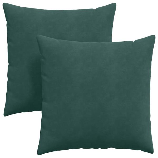 Sofakissen 2 pcs Dunkelgrün 60 x 60 cm Cordstoff