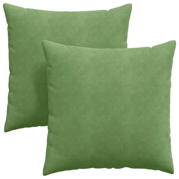 Sofakissen 2 pcs Hellgrün 60 x 60 cm Cordstoff