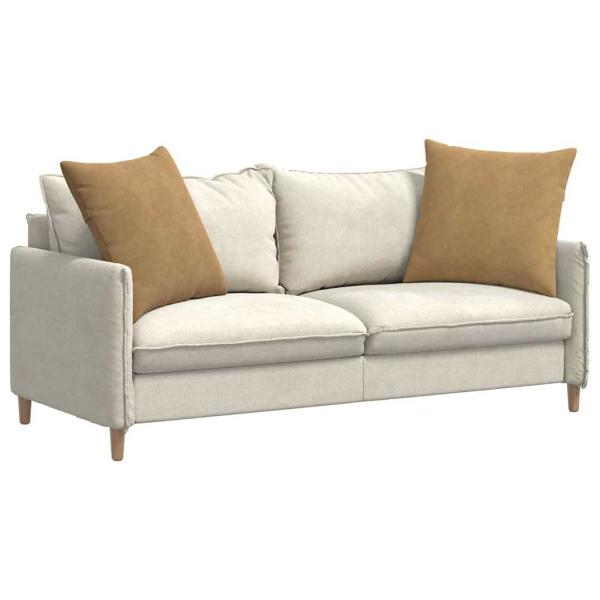 ARDEBO.de - Sofakissen 2 pcs Braun 60 x 60 cm Cordstoff