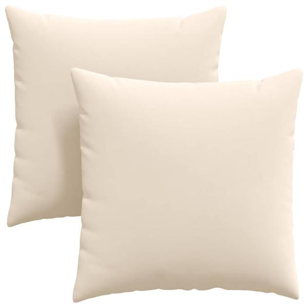 Sofa Kissen 2 pcs Beige 60 x 60 cm Stoff