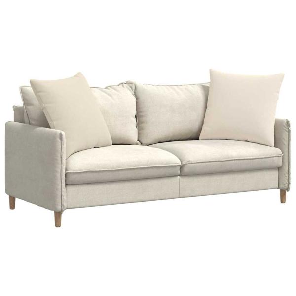 Sofa Kissen 2 pcs Beige 60 x 60 cm Stoff