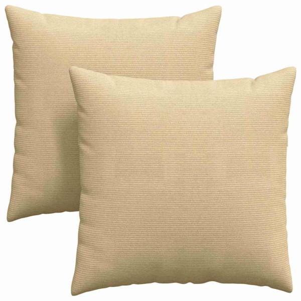 Sofakissen 2 pcs Grau-Grün 60 x 60 cm Cordstoff