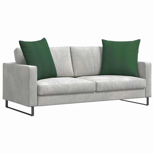 Sofakissen 2 stk. Cordstoff Dunkelgrün 60 x 60 cm