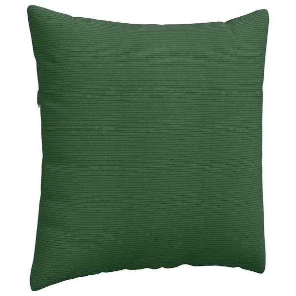 Sofakissen 2 stk. Cordstoff Dunkelgrün 60 x 60 cm