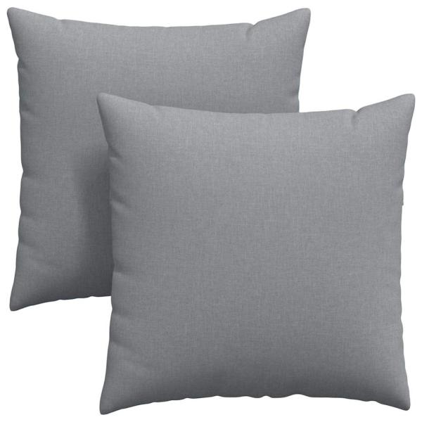 Sofakissen 2 pcs Hellgrau 80 x 80 cm Stoff