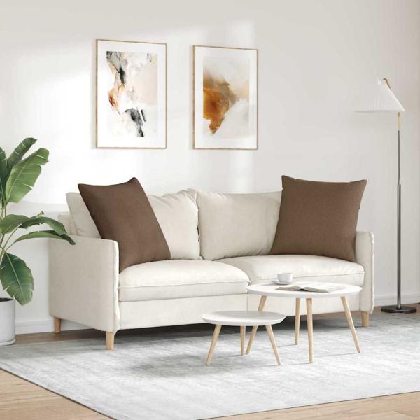Sofakissen 2 pcs Braun 80 x 80 cm Stoff