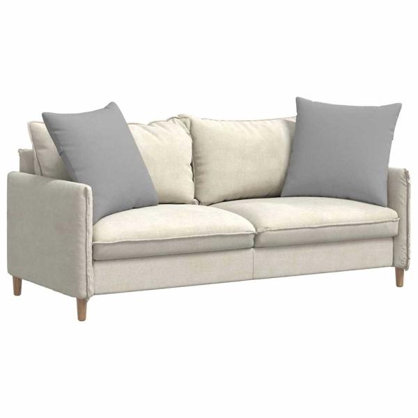 Sofakissen 2 stk. Stoff Wolkengrau 80 x 80 cm