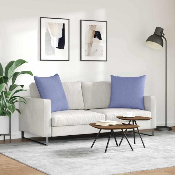 Sofakissen 2 pcs Blau 80 x 80 cm Stoff