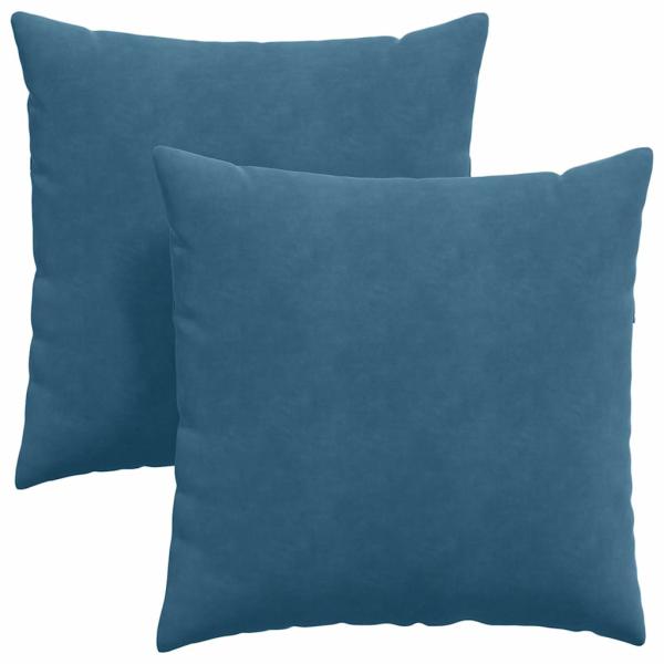 Sofakissen 2 pcs Blau 80 x 80 cm Cordstoff