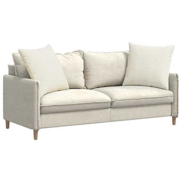 Sofakissen 2 pcs Creme 80 x 80 cm Cordstoff