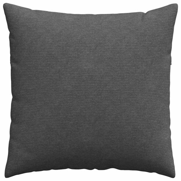 Sofakissen 2 Stück Dunkelgrau 80 x 80 cm Cordstoff