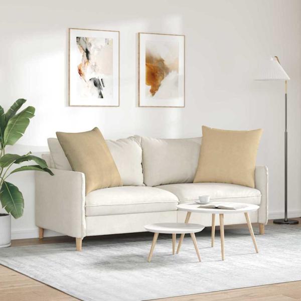 Sofakissen 2 Stück Grau-Grün 80 x 80 cm Cordstoff
