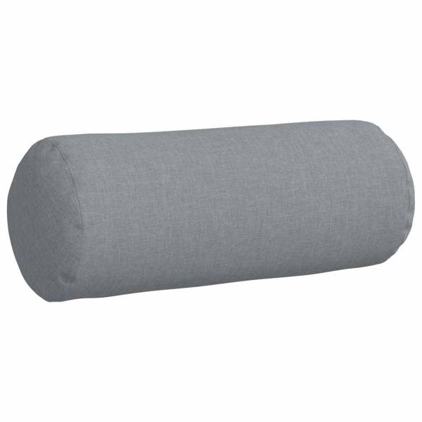 Bolsterkissen 2 pcs Hellgrau Ø 15 x 40 cm Stoff