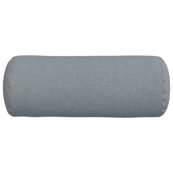 Bolsterkissen 2 pcs Hellgrau Ø 15 x 40 cm Stoff